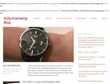 Tablet Screenshot of kulturmarketingblog.de